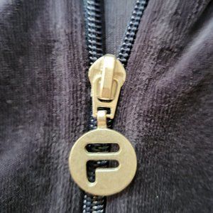 Fila Women's Navy Blue Velour Zip Hoodie XL